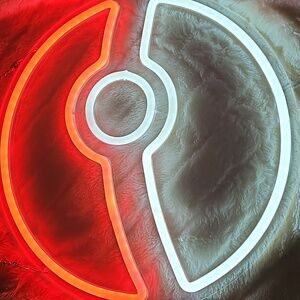 Neon Light with dimmable remote Poke ball wall decor (NWB)